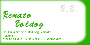 renato boldog business card