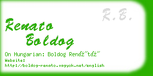 renato boldog business card